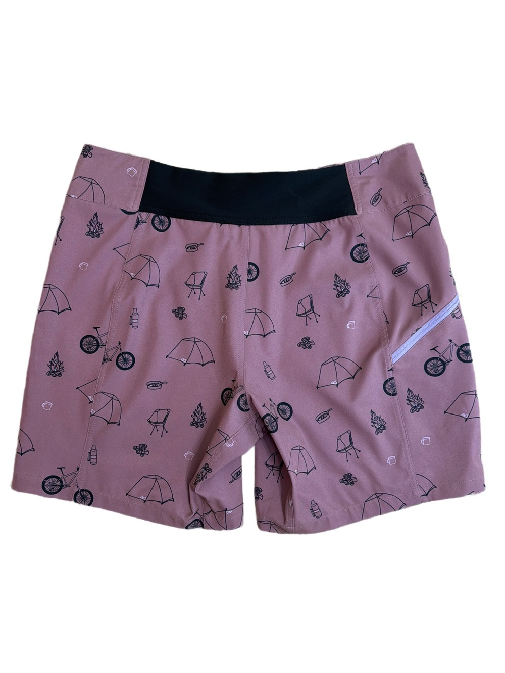 Wild Rye Ruby Mountain Bike Shorts in Camp Mauve Print - Picture 8 of 9